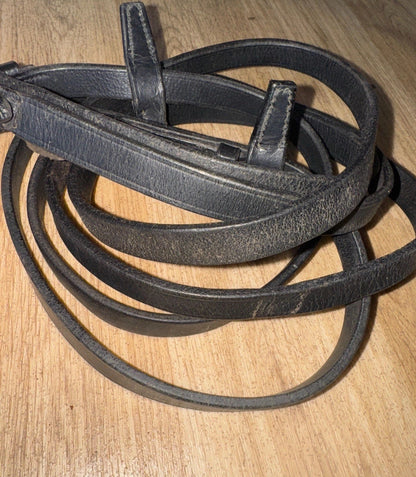 Black Full Plain Show Reins #52