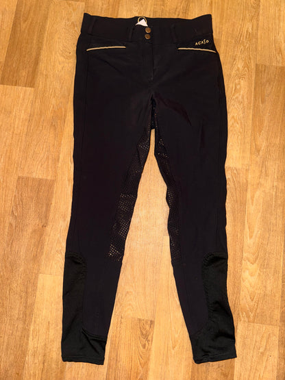 Agaso Black Full Gel Seat Breeches |  Ladies 30” Waist Regular