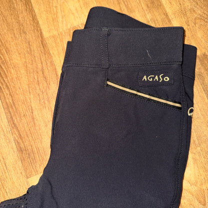 Agaso Black Full Gel Seat Breeches |  Ladies 30” Waist Regular