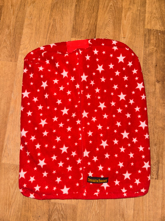 Dreamchaser Red Fleece Stars Show Tweed Jacket Protective Cover - Childs Size