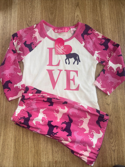 Love Ponies Horses Toddlers 3/4yrs Pyjamas Pjs