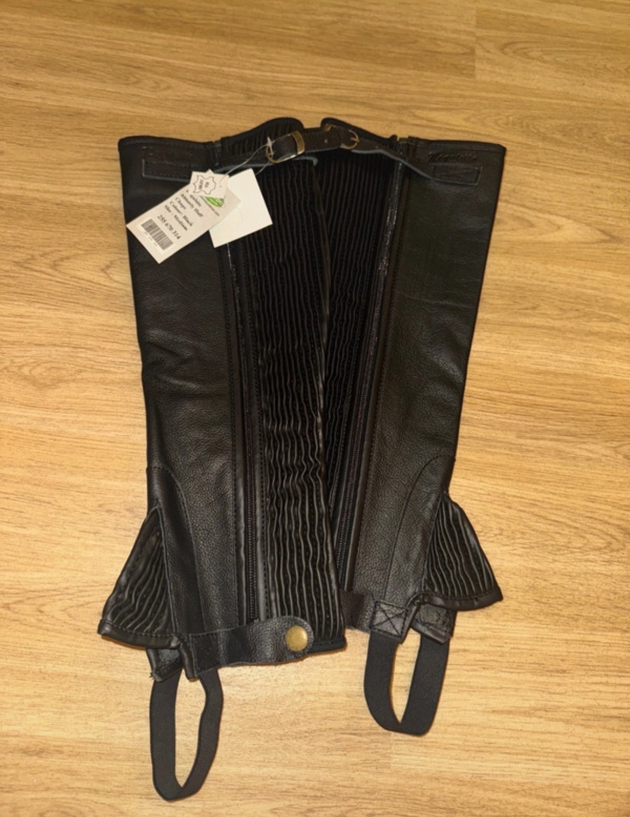 Requisite Black Leather Half Chaps - Ladies Medium