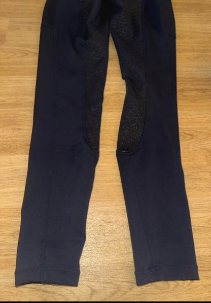 Whitaker Navy Ladies Size Small Silicone Seat Riding Tights