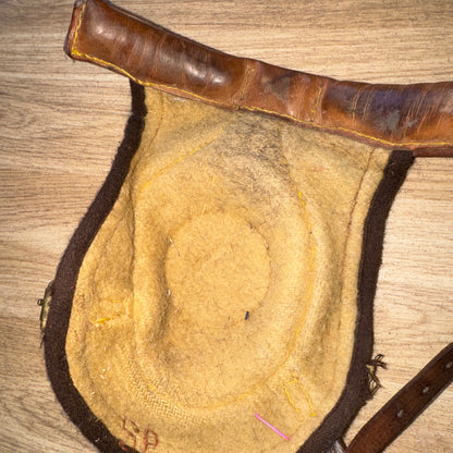 Full Size Leather & Wool Felt Knee Boots | Traditional Second Hand Horse Tack