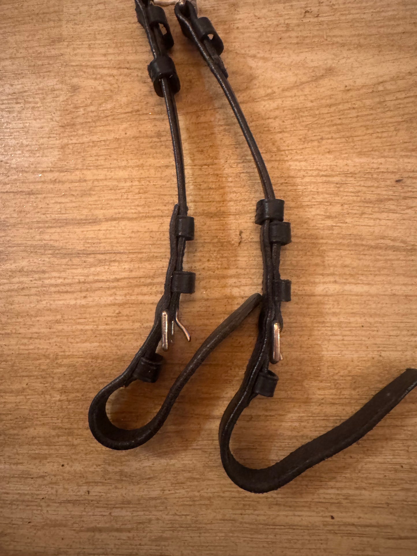 Pony Size 3/4” Black Leather Cheekpieces #222