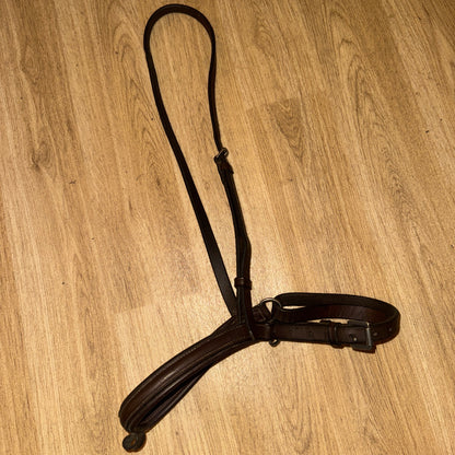 Full Size Havana Brown English Leather Noseband | Second Hand Tack Bridle #755