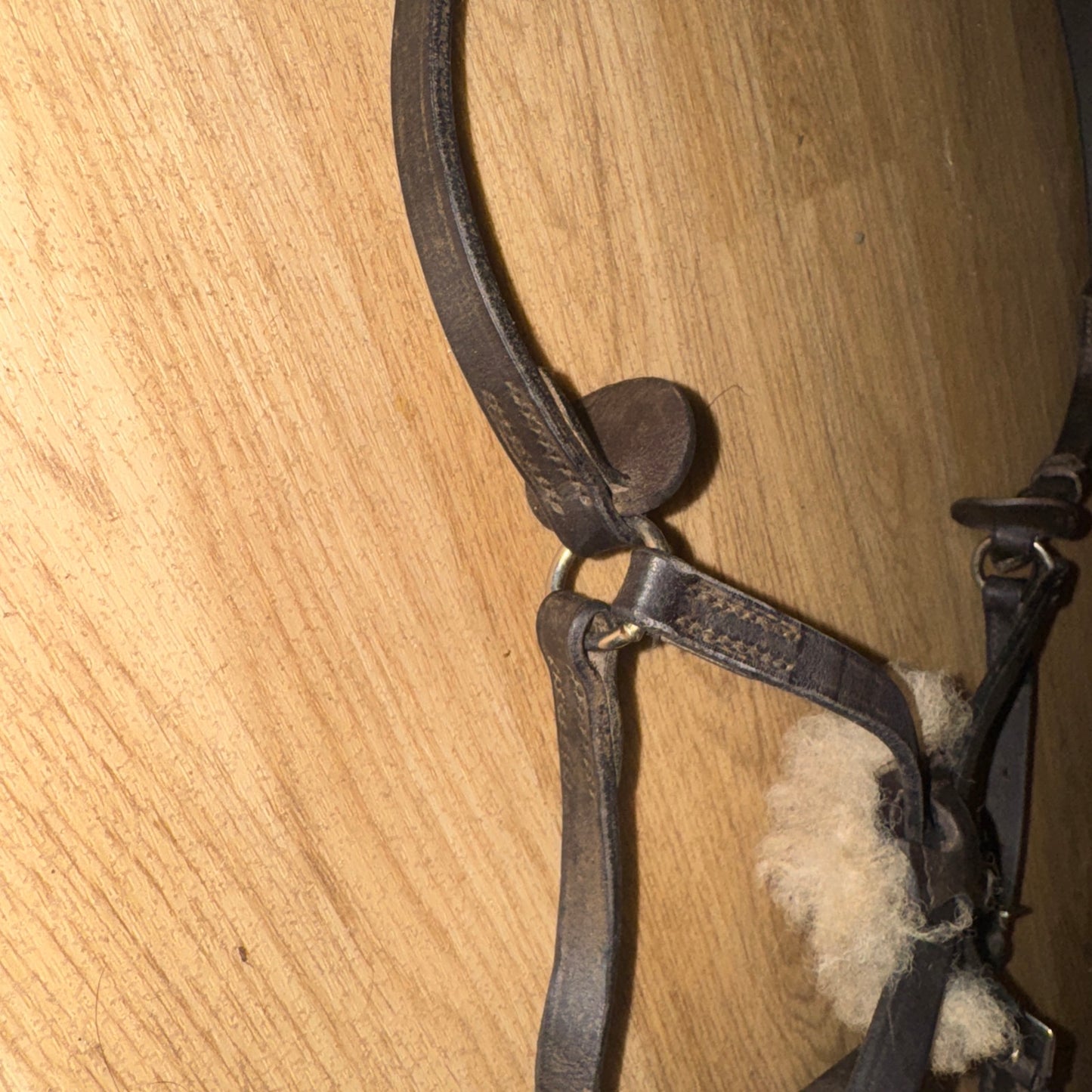 Black English Leather Full Size Grackle Noseband #349