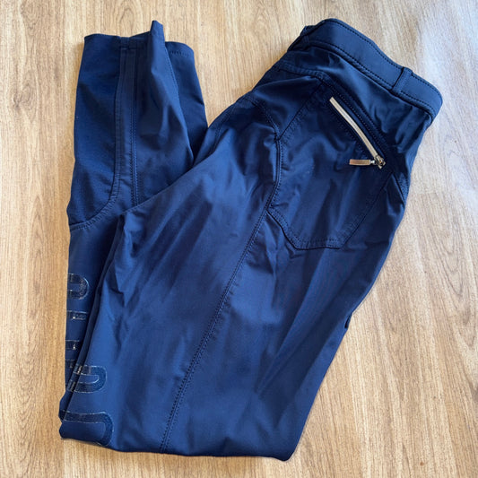 Silicone Grip Navy Shell Ladies Breeches 32”
