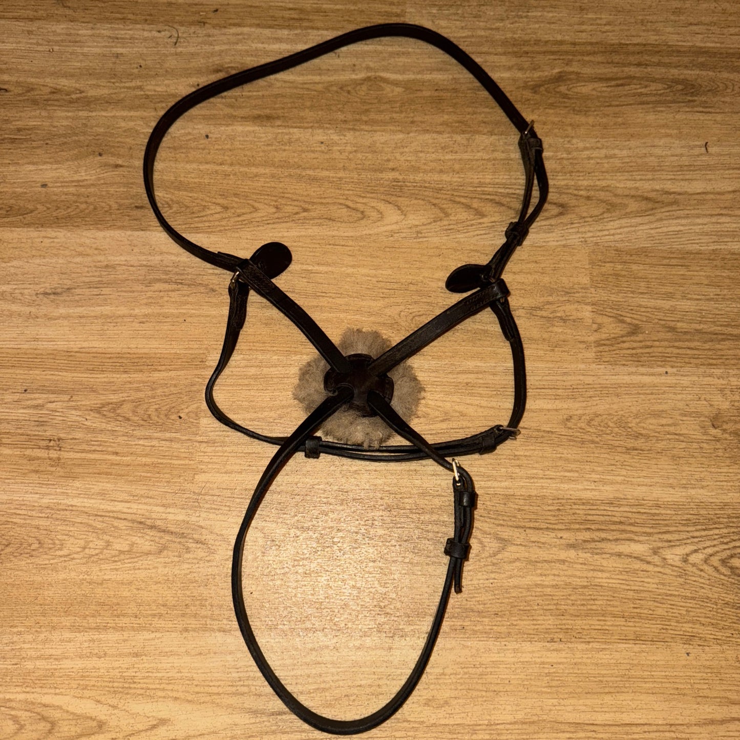 Black English Leather Full Size Grackle Noseband #349