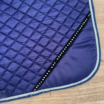 Full Size Navy Bling Saddle Pad