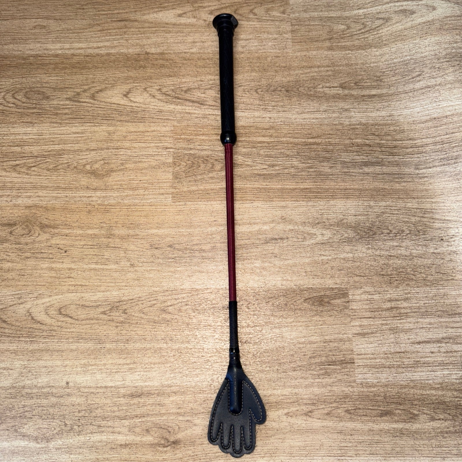 Burgandy Gel Handle Handy Hand Whip - Junior