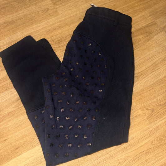 Crane Navy Full Gel Seat Jodphurs  - Ladies 32”