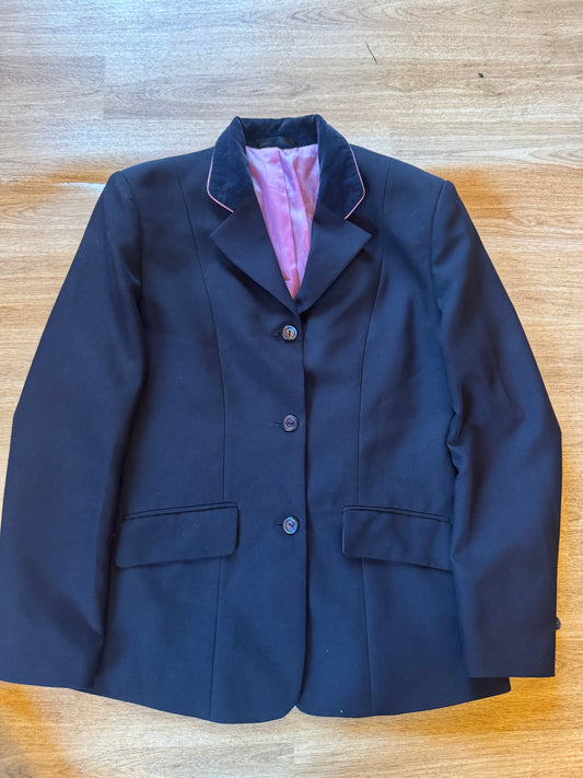 Sherwood Forest Navy Ladies Size 12 Show Jacket #555 Second Hand Horse Riding