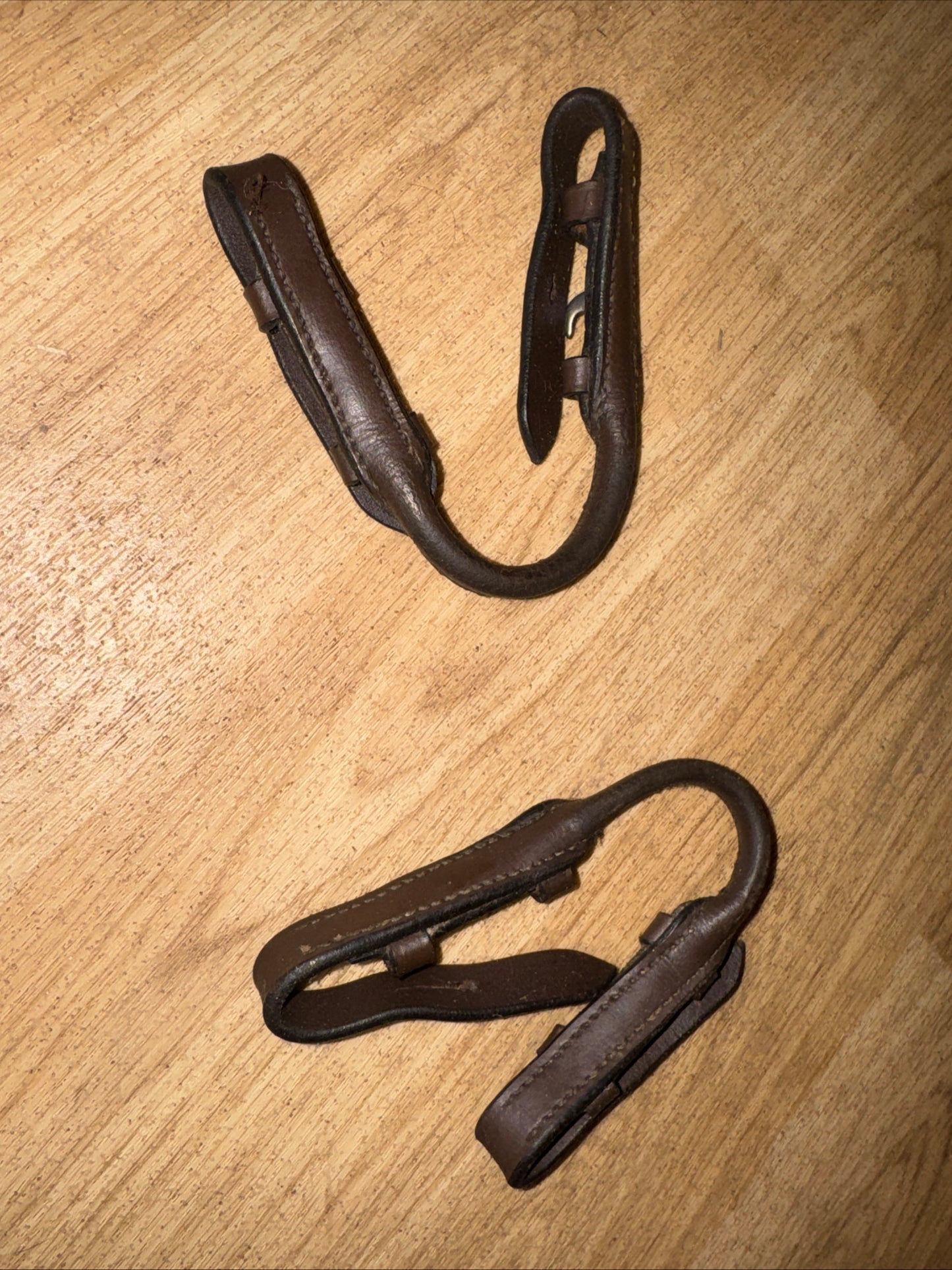 Brown English Leather Pelham Roundings – Butter Soft Horse Bridle Bit Converter