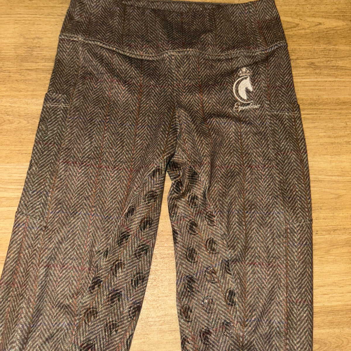 Eqcouture Tweed Look Riding Tights - Medium - NEW