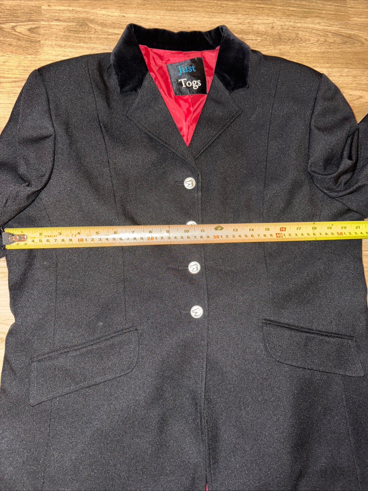 Just Togs Ladies Size 16 Black Show Jacket #30