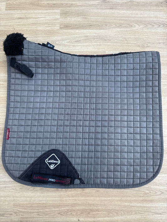 Lemieux Grey Pro Sport Dressage Saddle Pad Size Large Second Hand Horse Tack