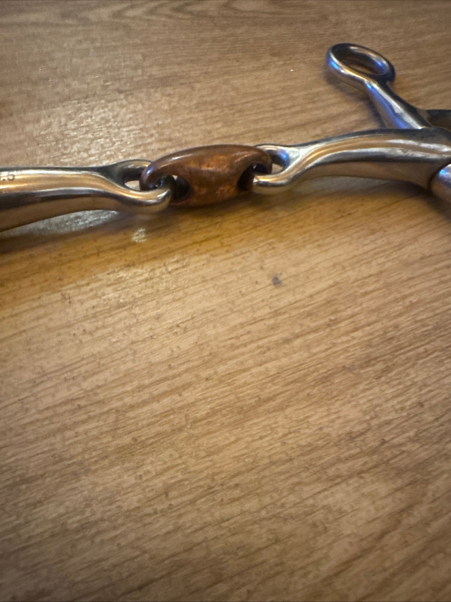 5.5” Hanging Cheek Snaffle - Copper Lozenge
