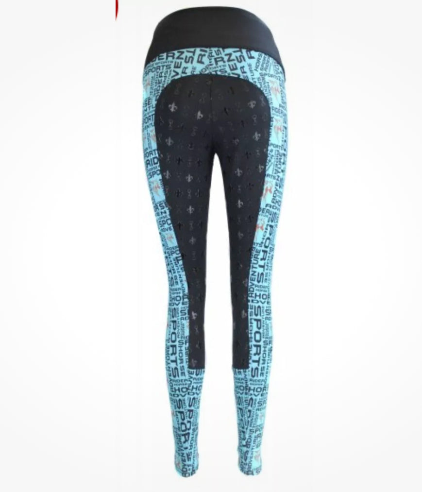 Gallop Script Riding Tights - Extra Small