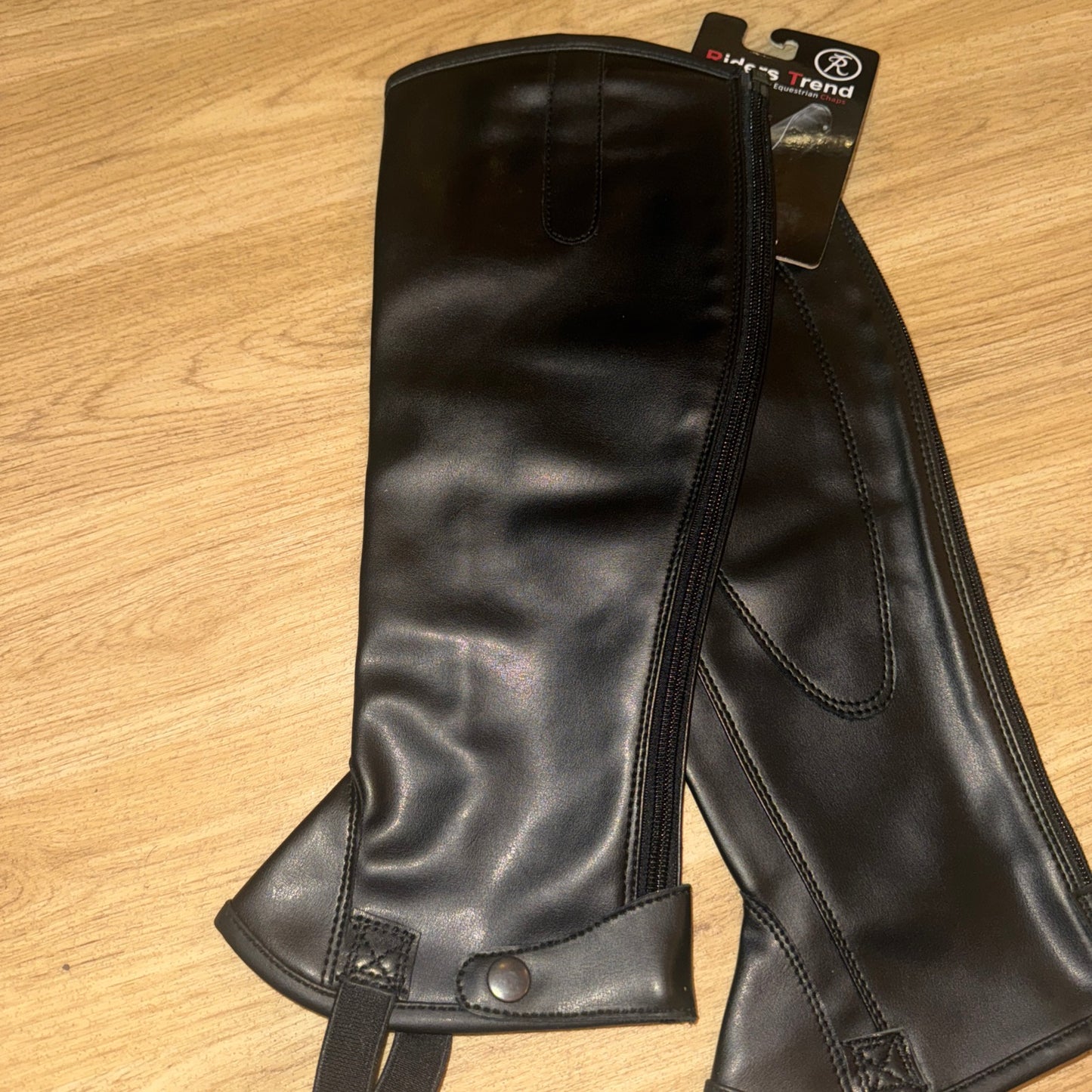 Brand New Black Half Chaps - Small - CLEARANCE