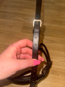 Full Size ENGLISH Brown Worcester Noseband - Free Post