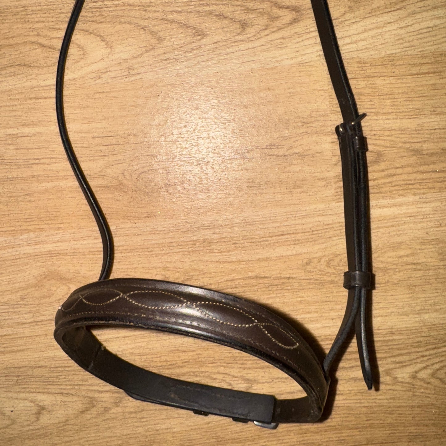 Heritage Brown Fancy Stitch Pony Noseband #555