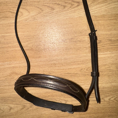 Heritage Brown Fancy Stitch Pony Noseband #555