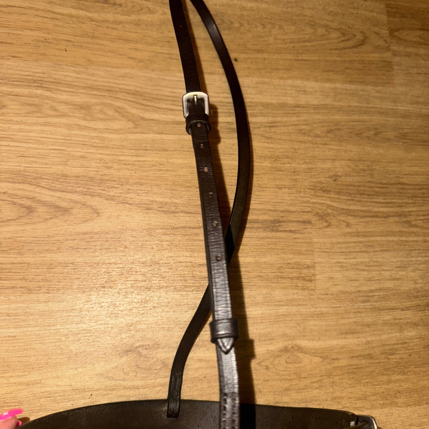 Neat English Brown Leather Pony Hunter Noseband #222