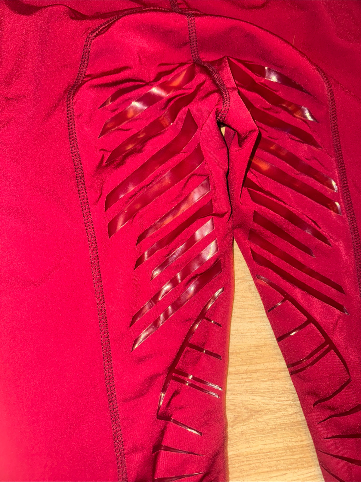 Pepperell Gel Seat Burgandy Red Horse Riding Tights Size 14/16 XXL Fleece Lined