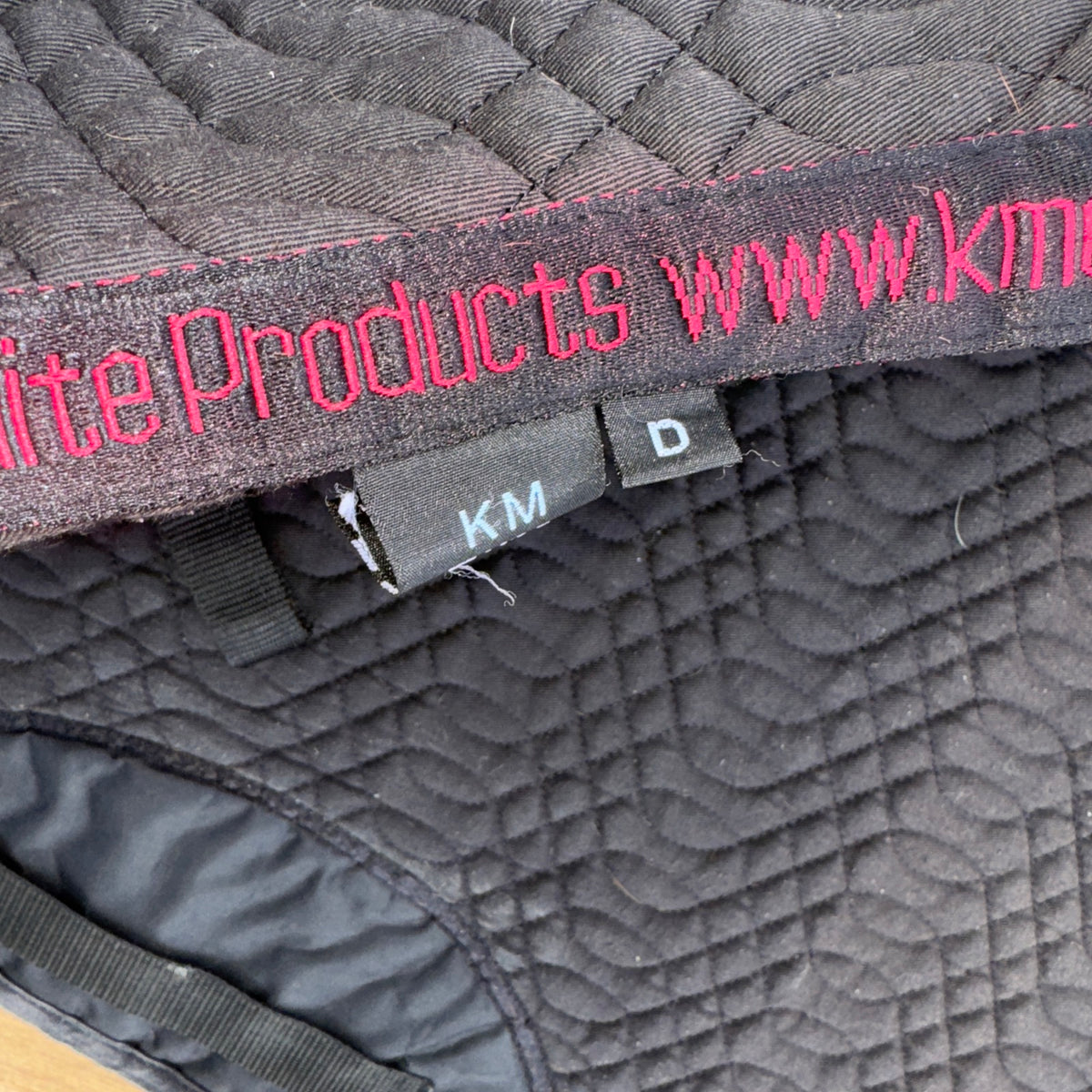 Km Elite Black Wool Trim Full Size Dressage Saddle Pad