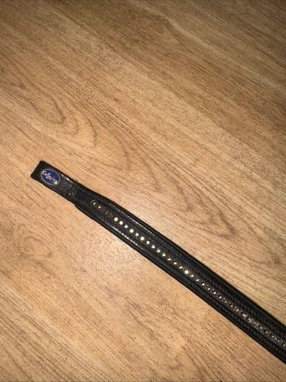 Colligiate Black Bling Cob Size Browband #717