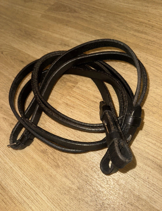 Plain English Leather Black 54” Reins #63