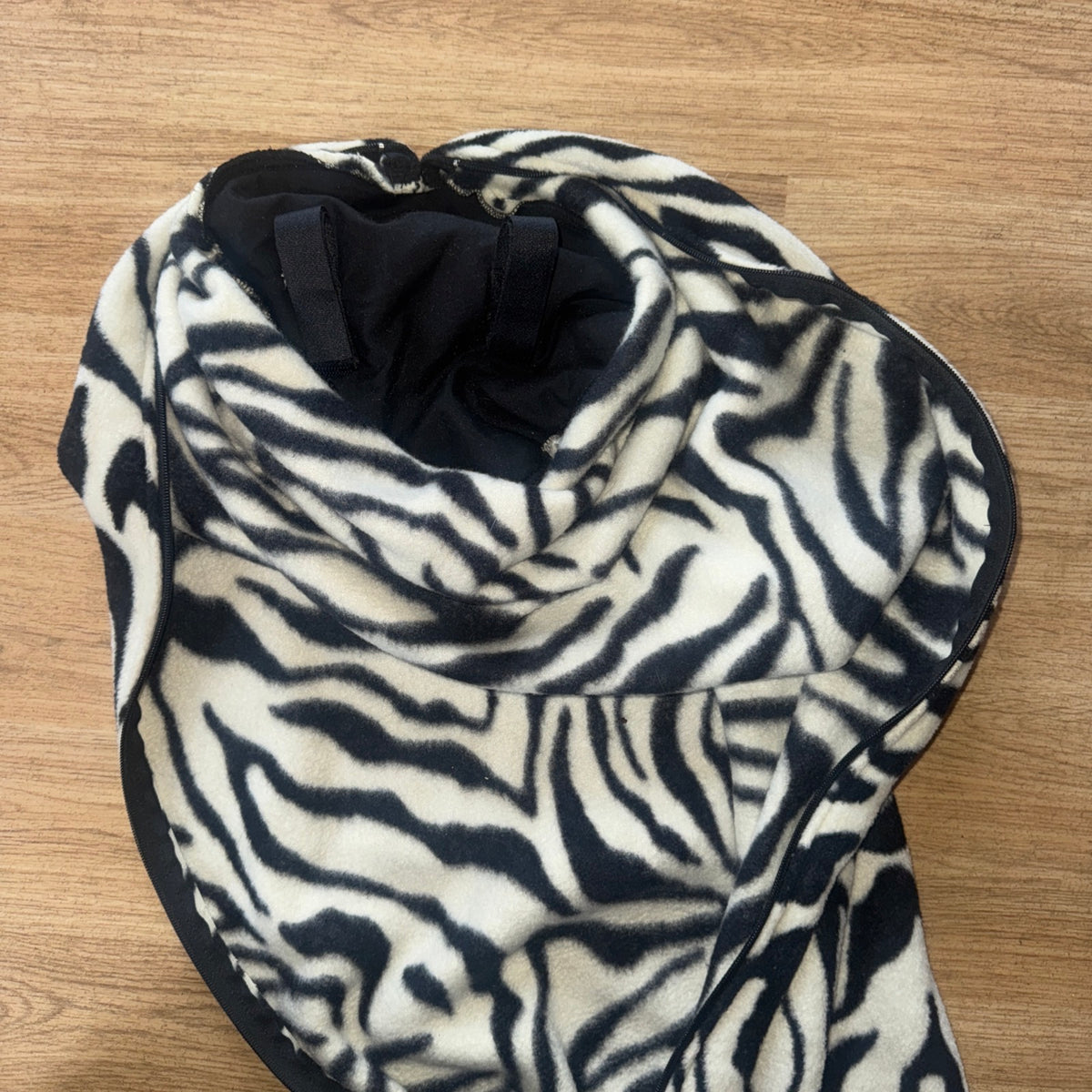 Large Zebra Fleece Bridle Bag