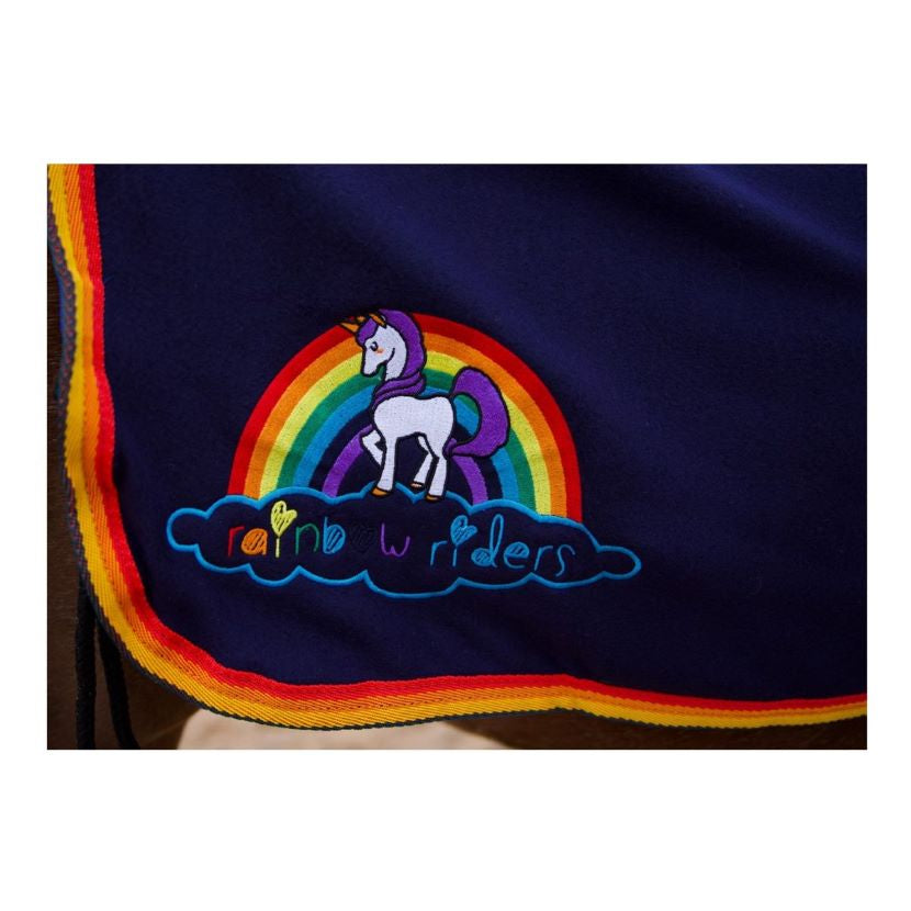 Rainbow Riders Fleece Rug