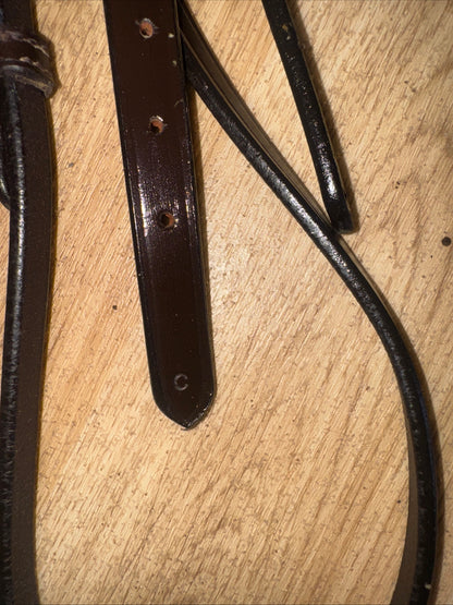 Ascot Brown Cob Size Headpiece #913