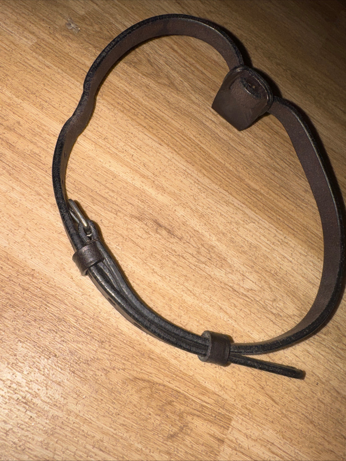 English Leather Brown Size Full Flash Strap And Connector Horse Tack Bridle #12