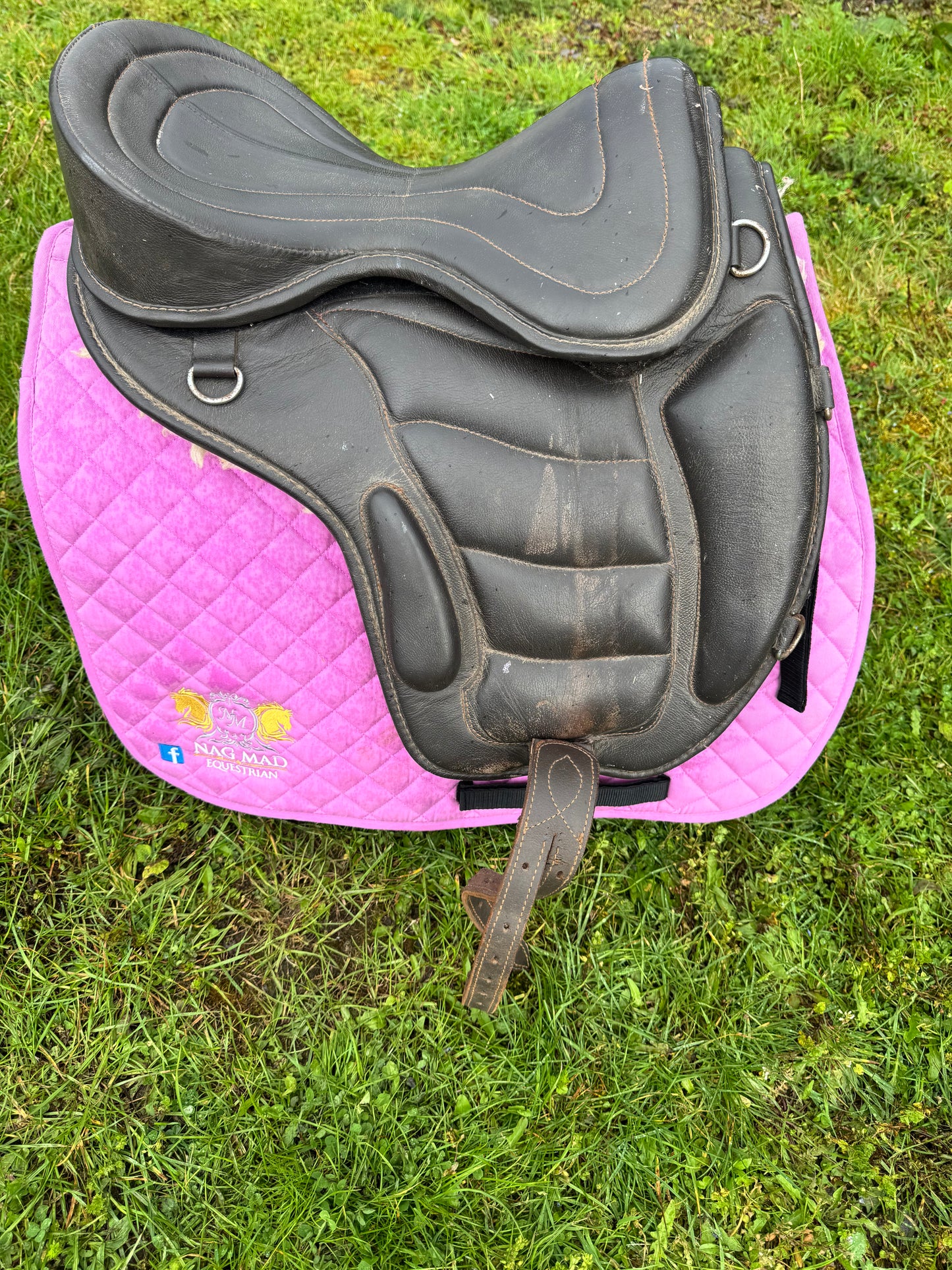 Cosmic Leathers Uk Brown Treeless Saddle | Second Hand Tack Horse  #506