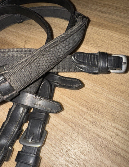 Full Size Black Continental Reins #66