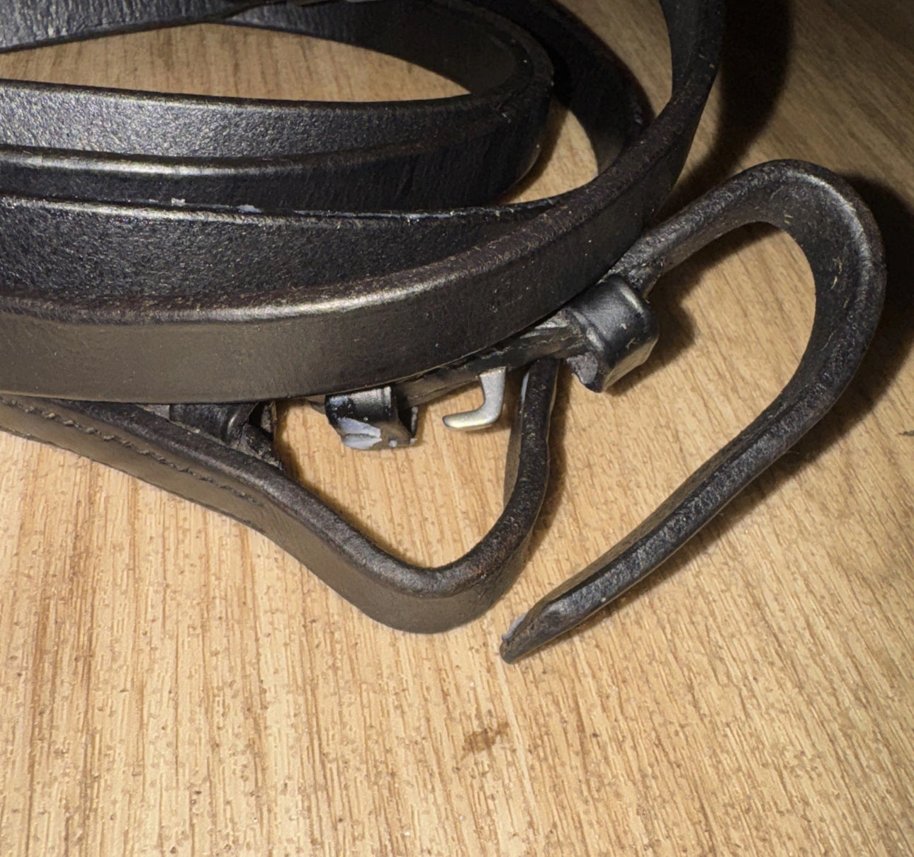Full Black English Leather Plain Reins #43