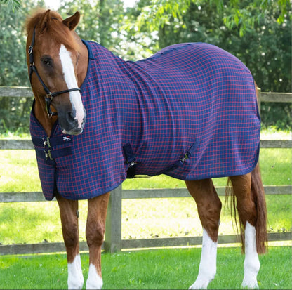 Premier Equine 3D Waffle Cooler Rug - Navy Check 5’3