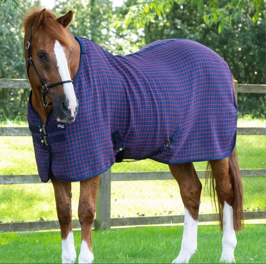 Premier Equine 3D Waffle Cooler Rug - Navy Check 5’3