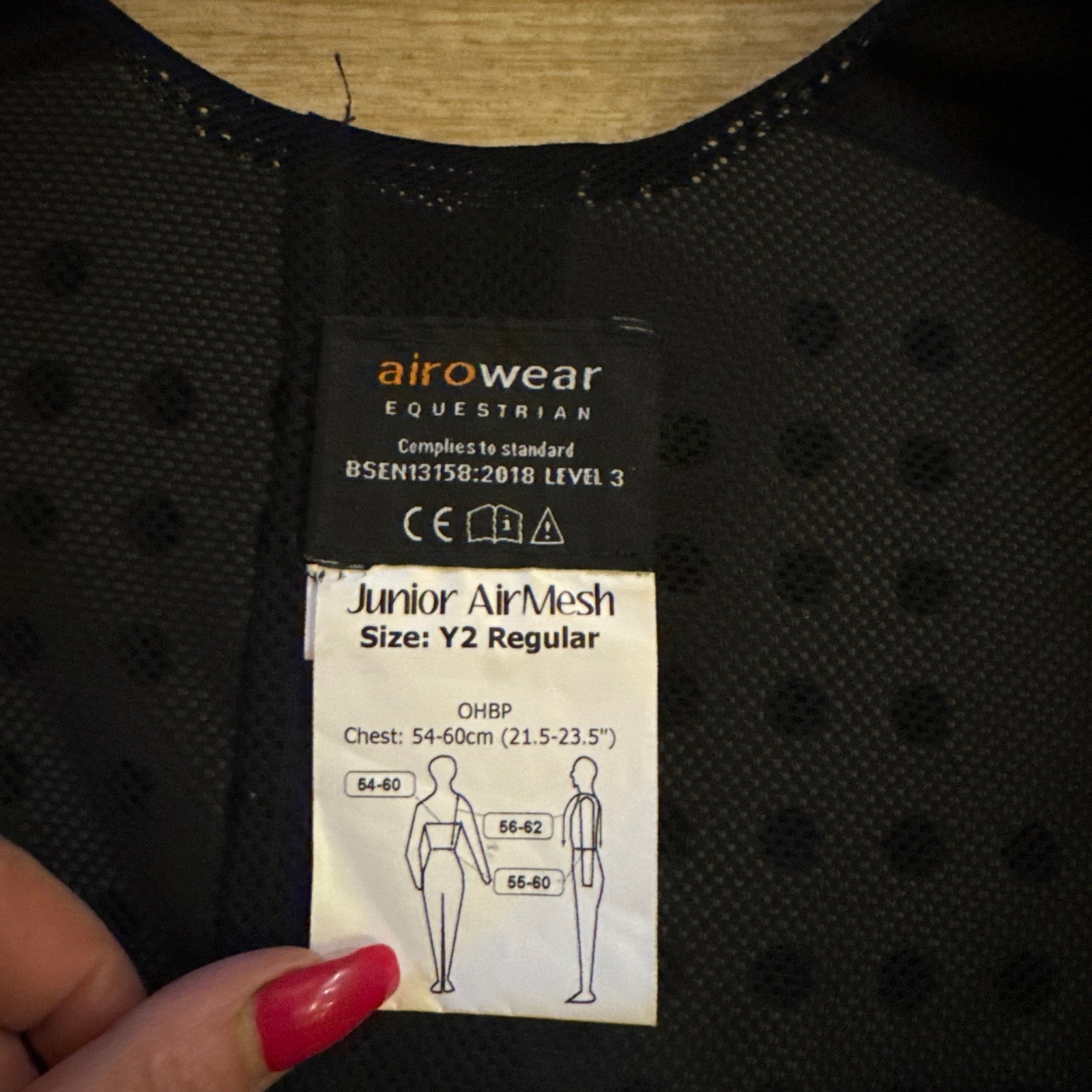 Airowear Junior Airmesh Y2 Reg 2018 Body Protector