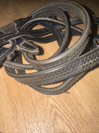 Full Size Black Flexi Rubber Reins #411