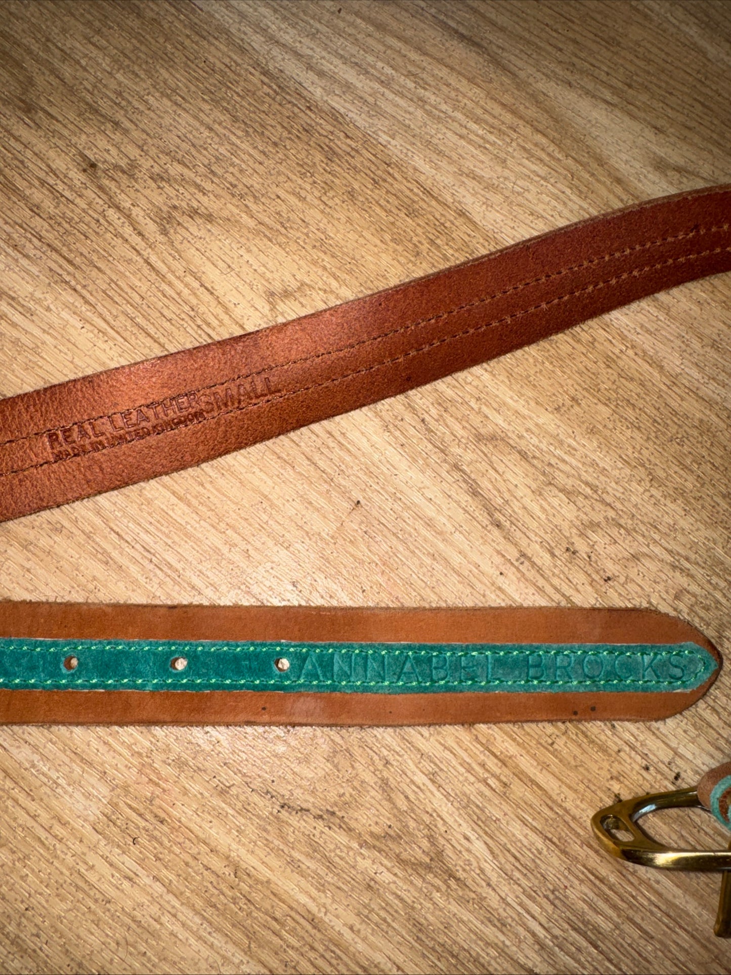 Annabel Brocks Leather Stirrup Buckle Belt Ladies Small 38” Long | Horse Riding