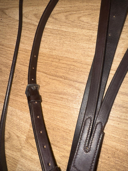English Leather Cob Brown Running Martingale #38