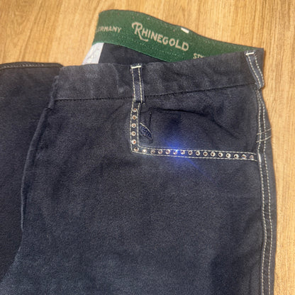 Rhinegold Bling Diamanté Black 30” Breeches