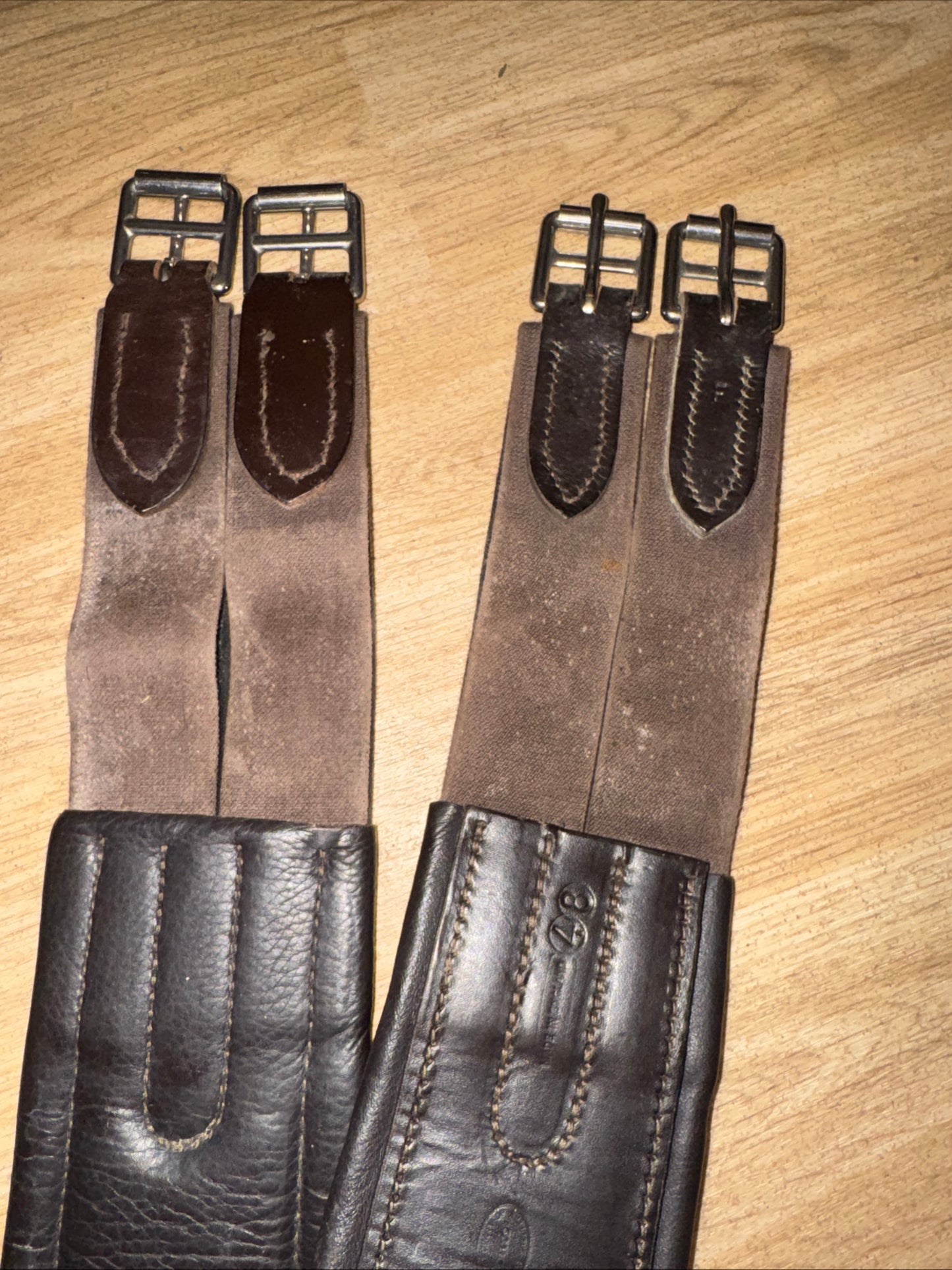 Havana Brown Padded Straight Cut Show Girth 48” Elasticated | Second Hand Tack