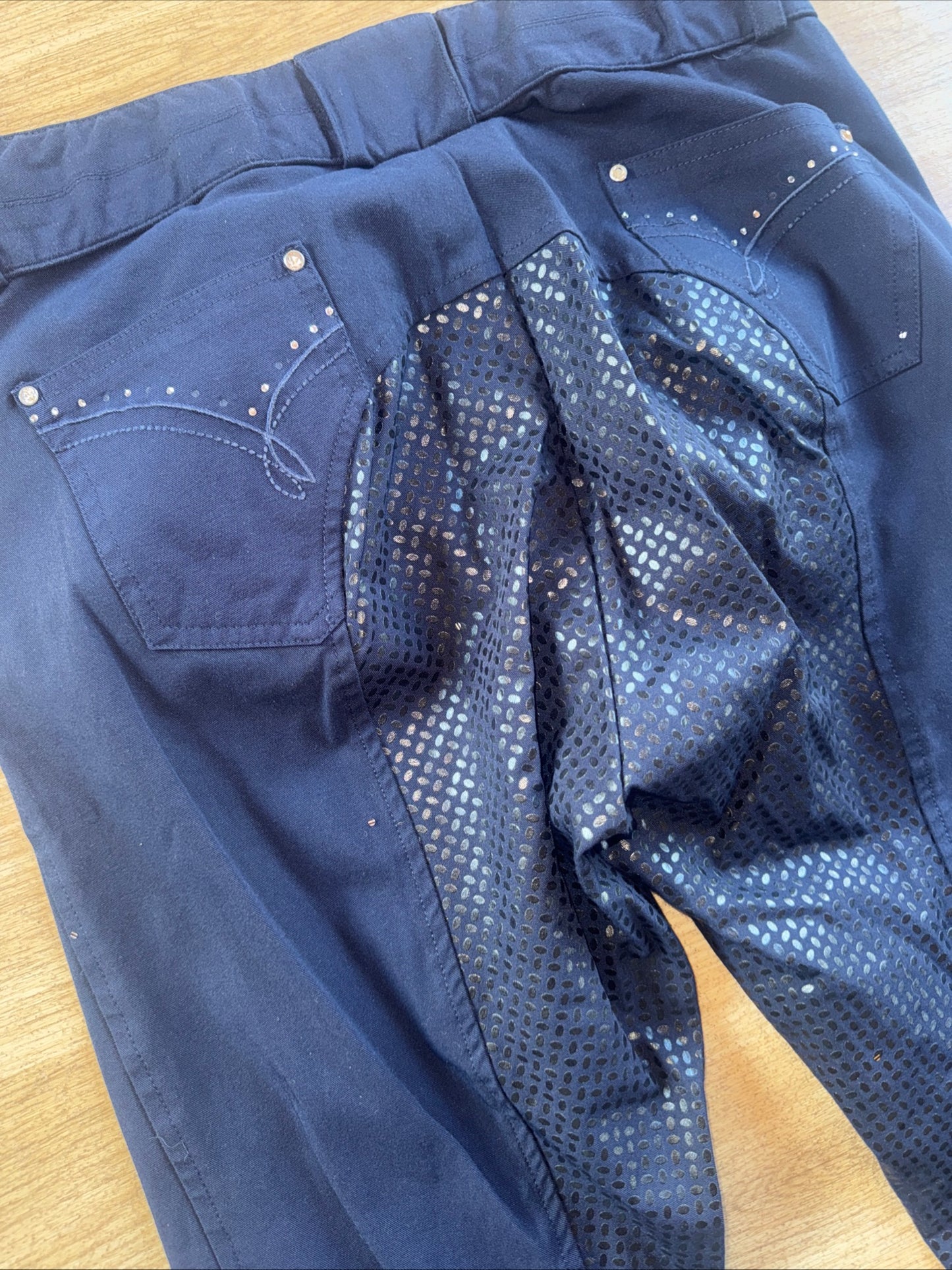 Dublin Navy Silicone Seat Breeches - Age 14 Years