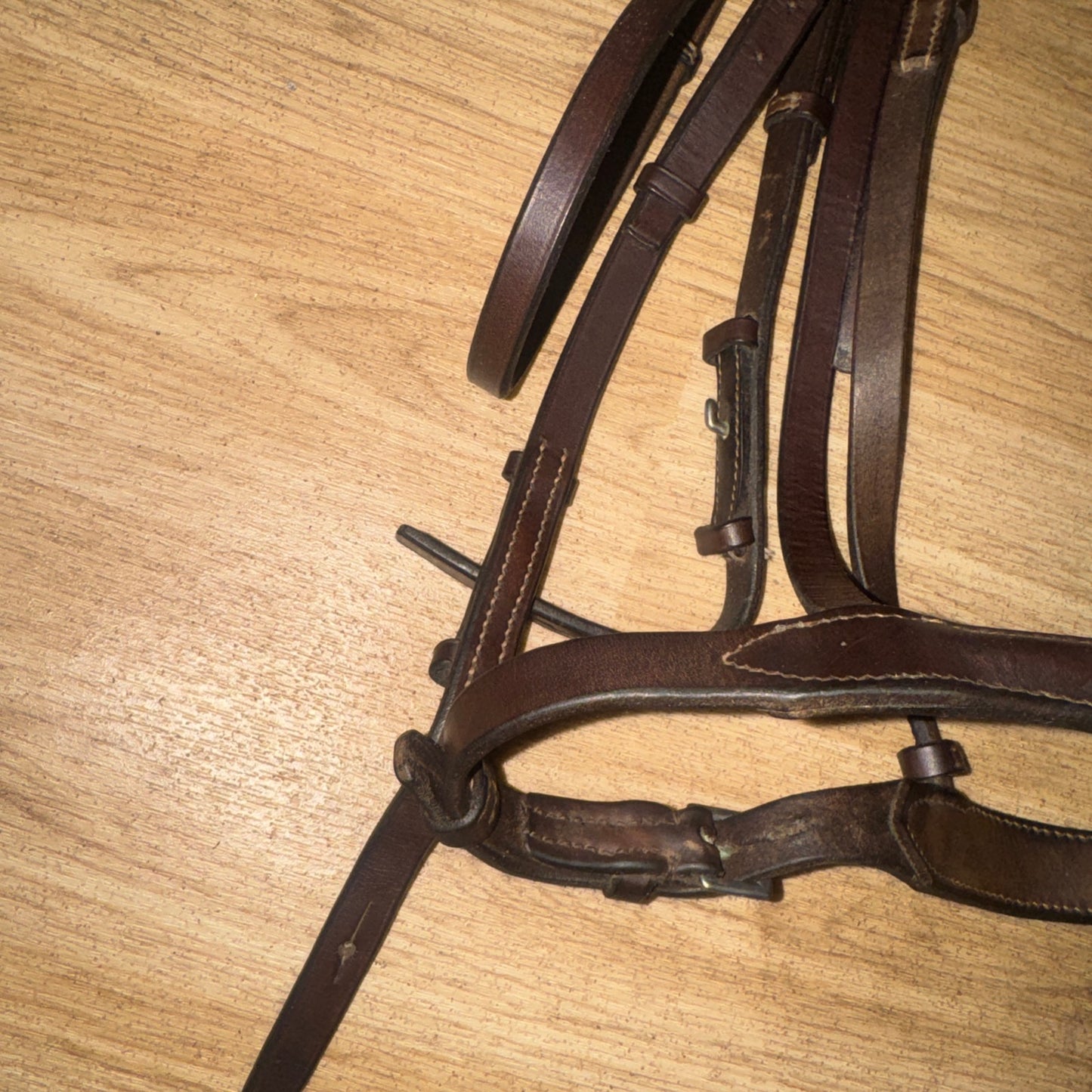 Pony Size English Leather Bridle – Brown Soft Leather Pony Bridle with 15” Browband
 #777