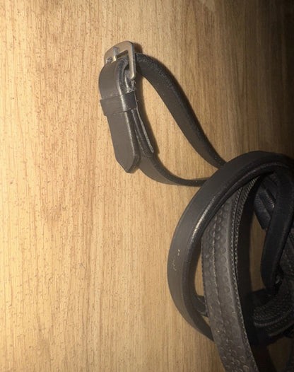 Black Rubber Full Size Reins #71